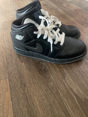 Nike Black High-Top Sneakers with White Laces